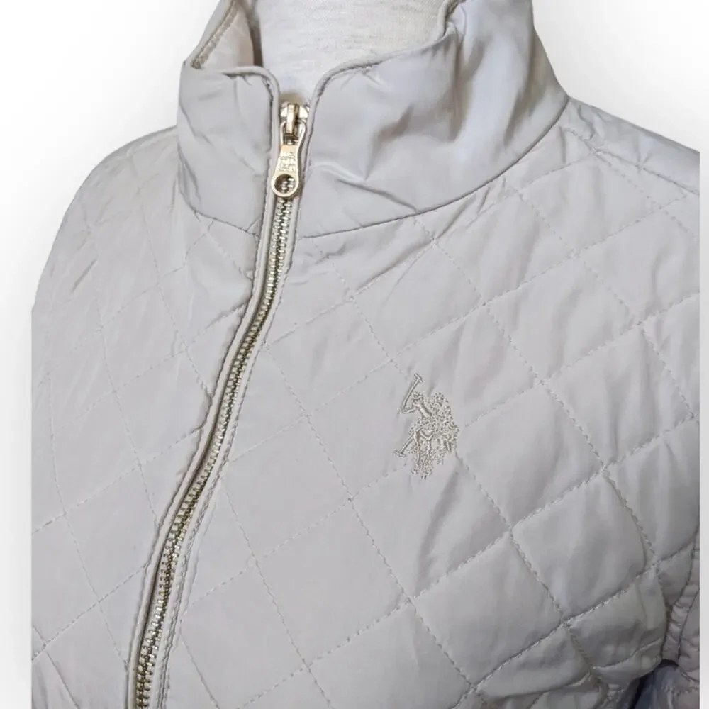 U.S. Polo Assn Women's Quilted Jacket in Cream